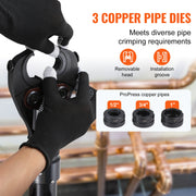Bild in Galerie-Viewer laden, Amocart Copper Pipe Crimping Tool, Hydraulic Press Tool Copper Tube Fittings Pipe Crimpers for Narrow Spaces and Tee Fittings
