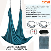 Charger l'image dans la visionneuse de galerie, Amocart 5.5 Yards Aerial Yoga Hammock & Swing Nylon Fabric Full Rigging Hardware for Antigravity Yoga Fitness Bodybuilding