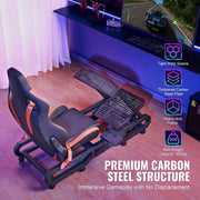 Charger l'image dans la visionneuse de galerie, Amocart Racing Wheel Stand for G923 G920 G29 for Thrustmaster T248P Heavy Duty Steel Driving Simulator Cockpit
