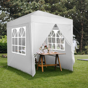 Load image into Gallery viewer, 6.5x6.5ft Pop Up Canopy Tent, Outdoor Tent Canopy Foldable Portable Canopies for Camping, Patio, Easy Up Gazebo Canopy with Carry Bag, White
