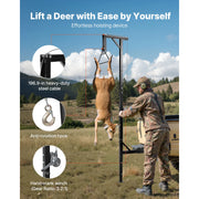 Charger l'image dans la visionneuse de galerie, Amocart 400/500/600Lbs Truck Hitch Game Hoist with & Adjustable Height Hunting Deer Hoist Winch for Skinning & Cleaning Game