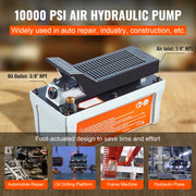 Charger l'image dans la visionneuse de galerie, Amocart Air Hydraulic Pump 10,000 PSI 1/2 Gal Reservoir Foot Actuated Air Treadle for Auto Body Frame Machines & Pulling Post