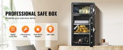 Load image into Gallery viewer, Amocart Single Door 4.0 cu.ft Safe Box w/ Key Lock Password & Fingerprint Safe Lock Box with Fireproof Bag Key Rack & LED Light