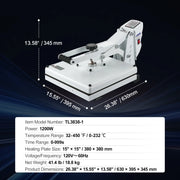 Charger l'image dans la visionneuse de galerie, SucceBuy Heat Press Machine 15" x 15" /16" x 20" /16" x 24" Sublimation Printer Manual Clamshell Transfer on DIY T-shirt Pillow