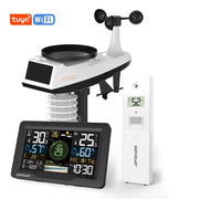 Load image into Gallery viewer, Professional Wi-Fi Wireless Weather Station with 7-in-1 Outdoor Weather Sensor, Large Full-Color LCD, 433MHz, 300ft Range, App
