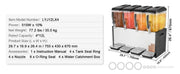 Charger l'image dans la visionneuse de galerie, Amocart 4 Tanks Commercial Beverage Dispenser 10L/12L Per Tank Juice Dispenser Stainless Steel Ice Tea Drink Machine