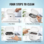 Charger l'image dans la visionneuse de galerie, Amocart 650ml Ultrasonic Cleaner Mini Portable Washing Machine Bath Sonic Cleaning for Glasses Home Appliance