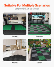Charger l'image dans la visionneuse de galerie, Amocart Interlocking Drainage Mat 12inx12in 12/24/40/50/55 Pcs Splicing Mats Non-Slip PP Drainage Floor Tile & Shower Mat