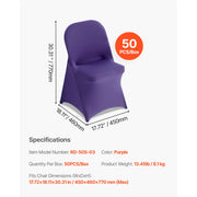 Load image into Gallery viewer, SucceBuy 50 Pcs Purple Chair Covers Polyester Spandex Chair Cover Stretch Slipcovers for Wedding Party Flat-Front Chair Covers