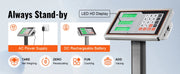 Charger l'image dans la visionneuse de galerie, Amocart Computing Digital Platform Scale 660 lbs Load with LB/KG Tare Price Calculator Stainless Steel High-Definition Display