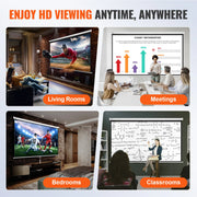 Bild in Galerie-Viewer laden, Amocart Manual Pull Down Projector Screen 100 inch 16:9 4K 1080 HD Retractable Projector Screen for Family Home Office Theater