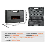 Bild in Galerie-Viewer laden, SucceBuy 26/65PCs US Drive Impact Socket Set Deep Standard Socket Set SAE Metric 6 Point CR-V Cr-Mo Alloy Steel Auto Repair