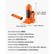 Charger l'image dans la visionneuse de galerie, SucceBuy 4/6/8 Ton Hydraulic Bottle Jack, Heavy Duty Welded Bottle Jack, for Auto Repair, House Lift and Agricultural Equipment