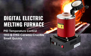 Charger l'image dans la visionneuse de galerie, Amocart 1350W Gold Melting Furnace with 1 kg and 3 kg Ceramic Crucible Ingot Die for Processing of Gold Silver Aluminum Copper