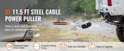 Charger l'image dans la visionneuse de galerie, Amocart 5T Come Along Winch Ratchet Power Puller Tool with 11.5ft Steel Cable Automotive Hoist Cable Puller for Vehicle Rescue