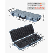 Load image into Gallery viewer, Amocart Hard Rifle Case Lockable Rifle Case w/ Pre-cut Foams & Wheels IP67 Waterproof Pistol Storage Cases for Rifles Shotguns