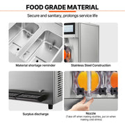 Charger l'image dans la visionneuse de galerie, Amocart Commercial Slushy Machine 12L Singal or Double Tanks Cool and Freeze Modes, Stainless Steel Margarita Smoothie Frozen Drink Maker Slushie Machine for Party Cafes Restaurants Bars Home