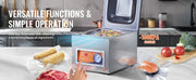 Bild in Galerie-Viewer laden, Amocart DZ-260S Chamber Vacuum Sealer 260W Vacuum Packing Machine with 10.2" Sealing Length for Wet Foods Meats Home Kitchen