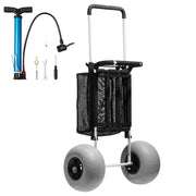 Load image into Gallery viewer, Amocart Beach Dolly with Big Wheels for Sand 29.9"x15.4" Cargo Deck w/ 12" Balloon Wheels 165 lbs Folding Sand Cart for Beach