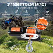 Bild in Galerie-Viewer laden, Amocart 3500lbs Electric Winch ATV/UTV Wired Car Winch with 39 ft Synthetic Rope Aluminum IP55 Waterproof for Towing Boat Truck