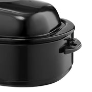 Bild in Galerie-Viewer laden, Amocart Electric Roaster Oven 24 QT Turkey Roaster Oven with Self-Basting Lid 1450W Roaster Oven Defrost&Warm Function black