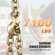 Load image into Gallery viewer, Amocart 2-Pack G80 Transport Binder Chain 3/8" 5/16" Tow Chain with Clevis Hook Logging Chain for Towing Truck Tie Down Binding