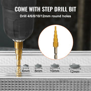 Bild in Galerie-Viewer laden, Amocart Double Head Sheet Metal Nibbler Cutter 360 Degree Metal Nibbler Drill Attachment with Extra Punch and Die Cutting Hole