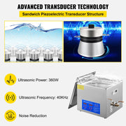 Charger l'image dans la visionneuse de galerie, Amocart 15L Ultrasonic Cleaner Lave-Dishes Portable Washing Machine with Digital Timer Ultrasound Home Jewelry Clean Appliances