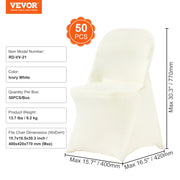 Charger l'image dans la visionneuse de galerie, Amocart 30/50PCS Ivory Stretch Spandex Folding Chair Covers Universal Fitted Chair Cover Removable Protective Slipcovers