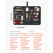 Bild in Galerie-Viewer laden, Amocart 38/59/61/72/92PCs Leather Working Tools Kit Leather Craft Tools Storage Bag Engraving Punching Sewing Stamping Tools