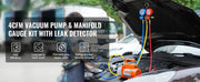 Bild in Galerie-Viewer laden, Amocart 3.5CFM 4CFM Single Stage Rotary Vane HVAC Air AC Vacuum Pump & A/C Refrigerant Kit Manifold Gauge Set Air Conditioning