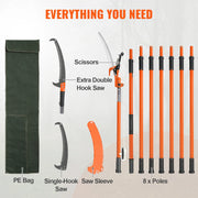 Bild in Galerie-Viewer laden, Amocart Manual Pole Saw Extendable Tree Pruner Sharp Steel Blade for Branches Trimming with Lightweight Aluminum Alloy Handle