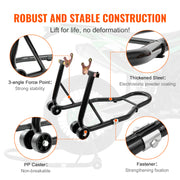 Bild in Galerie-Viewer laden, Amocart Motorcycle Stand Lift 850lbs Front Rear Combo Stand Lift Stand Front&Rear Wheel Fork Stand Heavy Duty Rear Wheel Stand