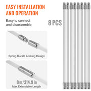 Load image into Gallery viewer, Amocart 23/26/30/33/39ft Chimney Sweep Kit w/ Reinforced Nylon Flexible Rods Ergonomic Chimney Cleaning Brush 360-Degree Brush