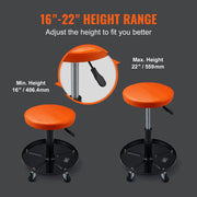Charger l'image dans la visionneuse de galerie, Amocart Mechanic Stool 250 LBS Rolling Pneumatic Creeper Garage/Shop Seat Padded Rolling Workshop Stool for Garage Auto Repair