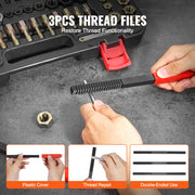 Load image into Gallery viewer, Amocart Thread Chaser Set UNC UNF Metric Thread Restorer Tool Rethreading Tool Kit Heat Treated Steel Mechanics DIY Enthusiast