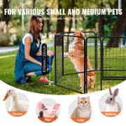 Charger l'image dans la visionneuse de galerie, Amocart Dog Playpen 8 Pcs 24x24in Panels Foldable Metal Pet Exercise Pen Dog Fence Indoor Outdoor Pen with Door for Dogs, Cats