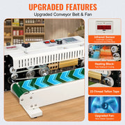 Load image into Gallery viewer, Amocart Automatic Horizontal Band Sealer Continuous Bag Band Sealing Machine with Count Function for 0.02-0.8 mm Plastic Bags