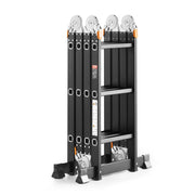 Bild in Galerie-Viewer laden, Amocart Multi-Purpose Folding Ladder 7-in-1 Tall Step Ladder A Frame Adjustable Telescoping for Household Outdoor Work