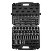Charger l'image dans la visionneuse de galerie, SucceBuy 1/2" 3/8" Drive Impact Socket Set 13/23/33/34/48/65/90PCs SAE Metric Cr-V/Cr-Mo Socket Set 6 Point Alloy Steel Repair