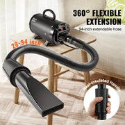 Bild in Galerie-Viewer laden, Amocart 2000W/2.7HP Dog Blow Dryer Adjustable Speed Temperature Control with 4 Nozzle and Extendable Hose for Pet Hair Grooming