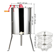 Charger l'image dans la visionneuse de galerie, Amocart Honey Extractor 4/8 2/4 Frame Electric Stainless Steel Honeycomb Spinner Crank Honey Centrifuge Beekeeping Equipment