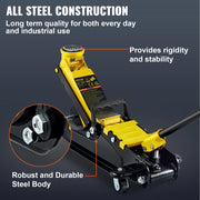 Charger l'image dans la visionneuse de galerie, Amocart 2.5T Floor Hydraulic Jack Pneumatic Low Profile Floor Jack Heavy-Duty Steel Racing Floor Jack with Piston Lift Pump