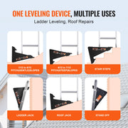Bild in Galerie-Viewer laden, Amocart Ladder Levler 380lbs Load PP Ladder Leveling Tool Pitch Hopper Stair Ladder Stabilizer with Storage Easy to Use Stable