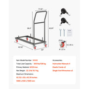 Bild in Galerie-Viewer laden, Amocart 300LBS Folding Chair Rack Cart L-shape Horizontal Placement with Rubber Wheels Metal Chair Storage Dolly for 25 Chairs