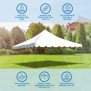 Load image into Gallery viewer, 20’ x 20’ Weekender Canopy Pole Tent, Indoor and Outdoor Heavy Duty Easy Up, 80 Person Capacity Tent for Parties,, Customized