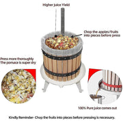 Load image into Gallery viewer, Fruit Crusher Apple Cider Wine Press 3.17 Gallon 12L Solid Wood Basket Press