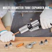 Bild in Galerie-Viewer laden, Amocart Hydraulic Tube Expander w/ 7 Pipe Expander Heads Deburring Tool Pipe Cutter for Copper Aluminum Brass Soft Steel Pipes