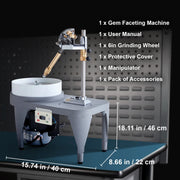 Charger l'image dans la visionneuse de galerie, Amocart Gem Faceting Machine 2800RPM 180W 110V with Faceted Manipulator 1 Bag of Triangle Abrasive Jade Rock Jewel Polisher