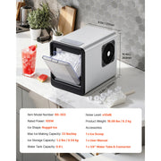 Bild in Galerie-Viewer laden, Amocart Countertop Ice Maker 33 44 lbs per Day Self-Cleaning Portable Machine w/Scoop Drawer-Style Ice Access Ice-Making Machin